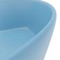 Preview: Luxus-Waschbecken mit Überlauf Matt Hellblau 36x13 cm Keramik