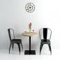 Preview: Bistrotisch MDF und Stahl Rund 60 x 75 cm Eichenoptik