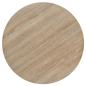 Preview: Bistrotisch MDF und Stahl Rund 60 x 75 cm Eichenoptik