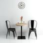 Preview: Bistrotisch MDF und Stahl Rund 60 x 75 cm Eichenoptik