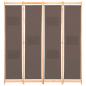 Preview: 4-teiliger Raumteiler Braun 160 x 170 x 4 cm Stoff