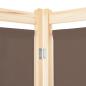 Preview: 4-teiliger Raumteiler Braun 160 x 170 x 4 cm Stoff