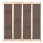 Preview: 4-teiliger Raumteiler Braun 160 x 170 x 4 cm Stoff