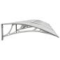 Preview: Türvordach Grau und Transparent 400x75 cm Polycarbonat