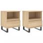 Preview: Nachttische 2 Stk. Sonoma-Eiche 40x35x50 cm Holzwerkstoff