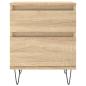 Preview: Nachttische 2 Stk. Sonoma-Eiche 40x35x50 cm Holzwerkstoff