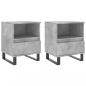 Preview: Nachttische 2 Stk. Betongrau 40x35x50 cm Holzwerkstoff