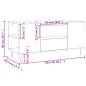 Preview: Couchtisch Betongrau 102x44,5x50 cm Holzwerkstoff