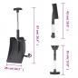 Preview: Schneeschaufel-Set 3-in-1 Schwarz Aluminium