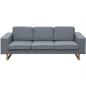 Preview: Sofa 3-Sitzer Stoff Hellgrau