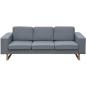 Preview: Sofa 3-Sitzer Stoff Hellgrau