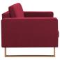Preview: 3-Sitzer-Sofa Stoff Weinrot