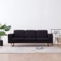Preview: 3-Sitzer-Sofa Stoff Schwarz