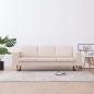 Preview: 3-Sitzer-Sofa Stoff Cremeweiß