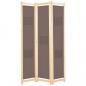 Preview: ARDEBO.de - 3-teiliger Raumteiler Braun 120 x 170 x 4 cm Stoff