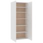 Preview: Schuhschrank Weiß 80x35,5x180 cm Holzwerkstoff