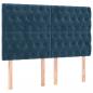 Preview: Kopfteile 4 Stk. Dunkelblau 72x5x78/88 cm Samt