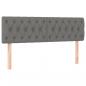 Preview: LED Kopfteil Dunkelgrau 144x7x78/88 cm Stoff