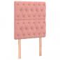 Preview: Boxspringbett mit Matratze Rosa 80x200 cm Samt