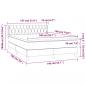Preview: Boxspringbett mit Matratze Dunkelgrau 140x190 cm Stoff