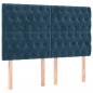 Preview: Boxspringbett mit Matratze Dunkelblau 140x190 cm Samt