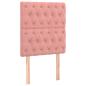Preview: Boxspringbett mit Matratze Rosa 80x200 cm Samt