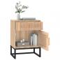 Preview: Nachttisch 40x30x55,5 cm Holzwerkstoff & Eisen