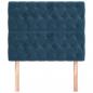 Preview: Kopfteile 2 Stk. Dunkelblau 90x7x78/88 cm Samt
