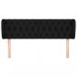 Preview: Kopfteil mit Ohren Schwarz 147x23x78/88 cm Stoff