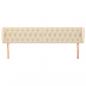 Preview: Kopfteil mit Ohren Creme 203x23x78/88 cm Stoff