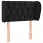 Preview: Kopfteil mit Ohren Schwarz 83x23x78/88 cm Samt
