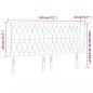 Preview: Kopfteil mit Ohren Creme 183x23x118/128 cm Stoff