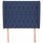 Preview: Kopfteil mit Ohren Blau 93x23x118/128 cm Stoff