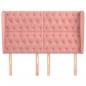 Preview: Kopfteil mit Ohren Rosa 147x23x118/128 cm Samt