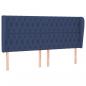 Preview: Kopfteil mit Ohren Blau 183x23x118/128 cm Stoff
