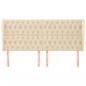 Preview: Kopfteil mit Ohren Creme 203x23x118/128 cm Stoff
