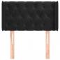 Preview: Kopfteil mit Ohren Schwarz 83x16x78/88 cm Samt