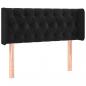 Preview: Kopfteil mit Ohren Schwarz 103x16x78/88 cm Samt