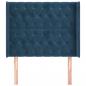 Preview: Kopfteil mit Ohren Dunkelblau 93x16x118/128 cm Samt