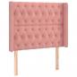 Preview: Kopfteil mit Ohren Rosa 93x16x118/128 cm Samt