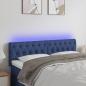 Preview: ARDEBO.de - LED Kopfteil Blau 144x7x78/88 cm Stoff