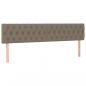 Preview: LED Kopfteil Taupe 180x7x78/88 cm Stoff