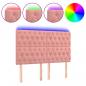 Preview: LED Kopfteil Rosa 144x7x118/128 cm Samt