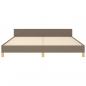 Preview: Bettgestell mit Kopfteil Taupe 180x200 cm Stoff