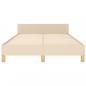 Preview: Bettgestell mit Kopfteil Creme 120x200 cm Stoff