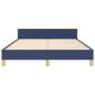 Preview: Bettgestell mit Kopfteil Blau 140x190 cm Stoff