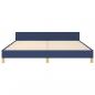 Preview: Bettgestell mit Kopfteil Blau 180x200 cm Stoff