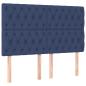 Preview: Boxspringbett mit Matratze Blau 140x200 cm Stoff