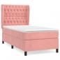Preview: Boxspringbett mit Matratze Rosa 90x200 cm Samt