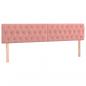 Preview: Boxspringbett mit Matratze & LED Rosa 180x200 cm Samt
